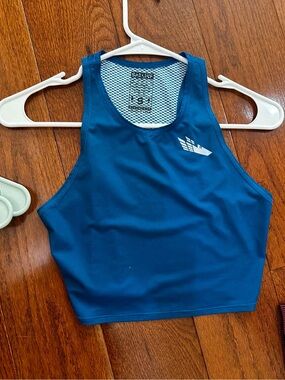 Bakline Blue Athletic Crop Tank Top
